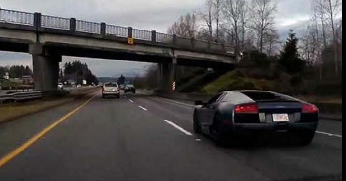 Lamborghini flasher sur la A20