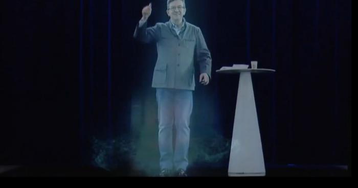 L'hologramme de Mélenchon votera Macron