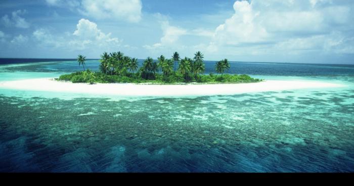 Une île surgit au milieu du pacifique