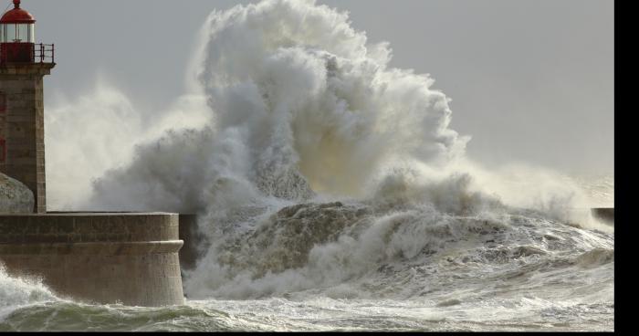 Tempête sur les côtes d'Angleterre