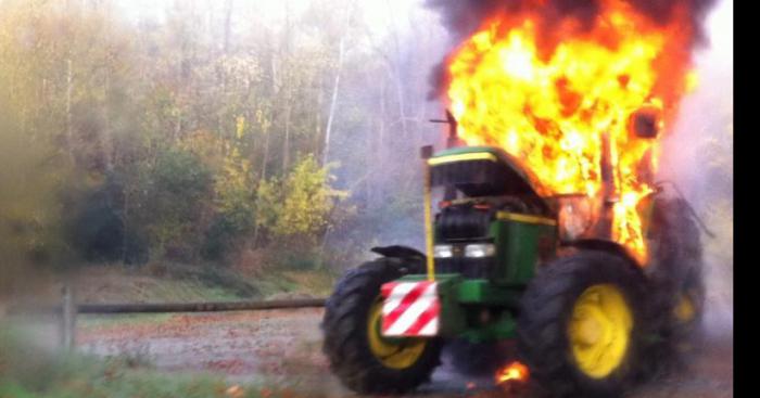 Lincé : tracteur abîmer ensuite incendier par deux jeunes