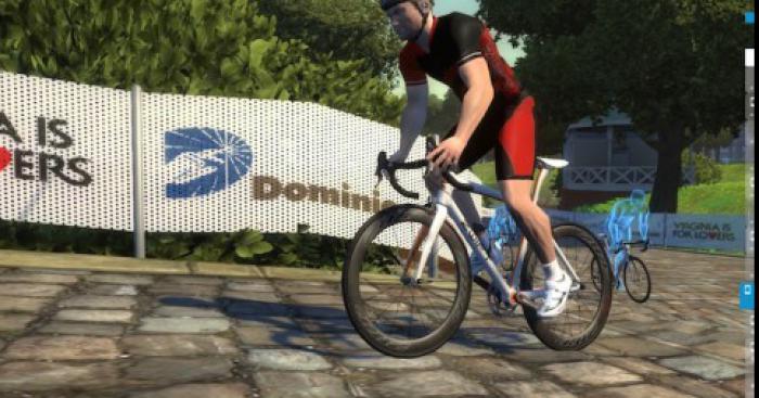 Podium pour Grégory Touchèque sur une course Zwift